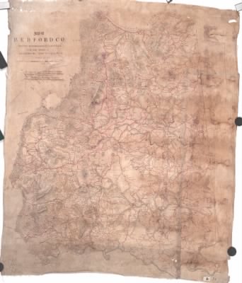 Beford County > Map of Bedford Co. From surveys and reconnaissances by W. Izard Lt. Eng. P.A. made under the direction of A.H. Campbell Maj. Engrs. P.A. in charge Top. Dept.