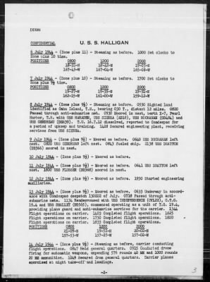 USS HALLIGAN > War Diary, 7/1-31/44