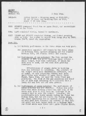 USS LANG > Report of Anti-Shipping Sweep of Guam-Rota, 28 & 29 June 1944 and Heckling Fire on Guam Is, Marianas on night of 6/29/44