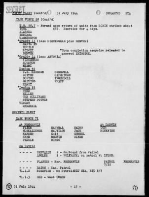 CINCPAC > War Diary, July 1944