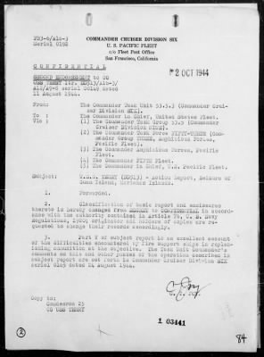 Thumbnail for USS TERRY > Report of Operations, 7/21/44 to 8/10/44 - Invasion and Occupation of Guam Island, Marianas