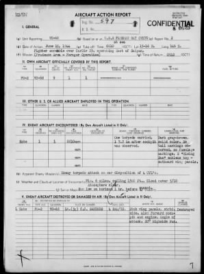 Thumbnail for VC-68 > ACA Reports #1 to #4 - Air Operations in the Marianas, 6/14-15/44