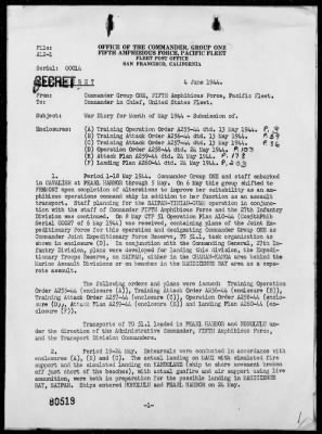 COM GR 1 5th PHIBFOR > War Diary, 5/1-31/44