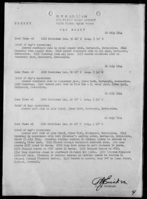 Thumbnail for USS LCI(L) 414 > War Diary, 7/1-31/44