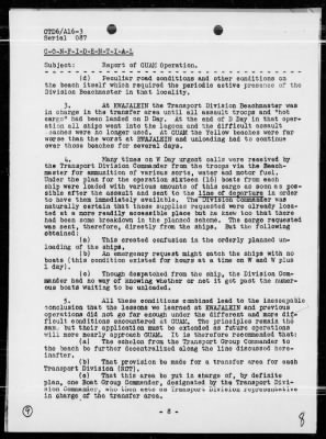 COMTRANSDIV 6 > Rep of Operations, period 7/17-25/44 - Landings on Guam Island, Marianas