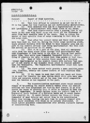 COMTRANSDIV 6 > Rep of Operations, period 7/17-25/44 - Landings on Guam Island, Marianas