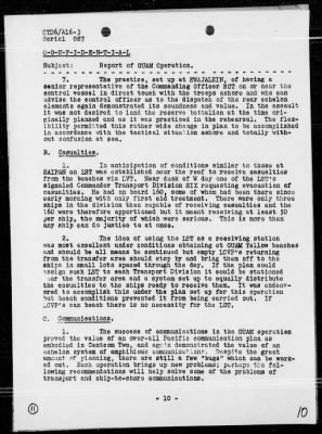 COMTRANSDIV 6 > Rep of Operations, period 7/17-25/44 - Landings on Guam Island, Marianas