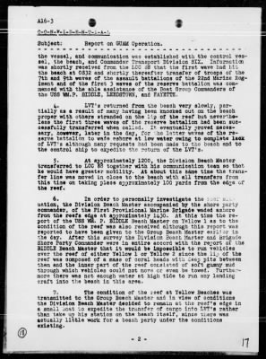 COMTRANSDIV 6 > Rep of Operations, period 7/17-25/44 - Landings on Guam Island, Marianas