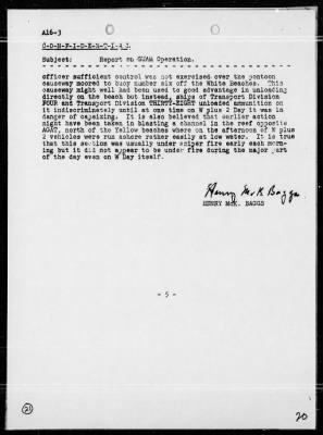 COMTRANSDIV 6 > Rep of Operations, period 7/17-25/44 - Landings on Guam Island, Marianas