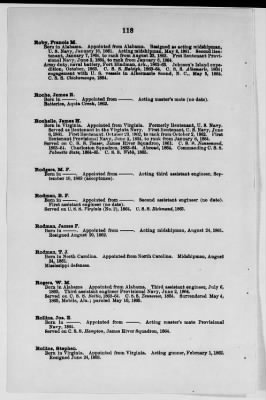 Thumbnail for NA - Complements, rolls, lists of persons serving in or with vessels or stations > Lists and registers