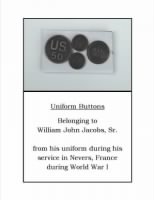 Thumbnail for Bill JACOBS' World War I uniform buttons