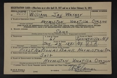 William Jay > Warner, William Jay (1881)