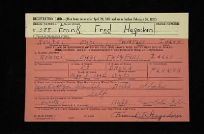 Frank Fred > Hagedorn, Frank Fred (1882)