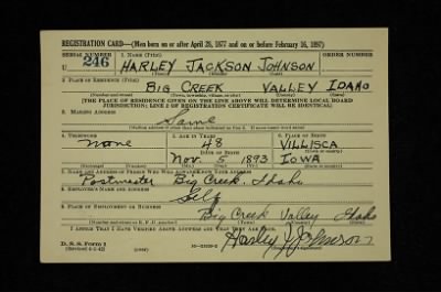 Thumbnail for Harley Jackson > Johnson, Harley Jackson (1893)