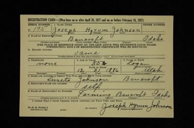 Joseph Hyrum > Johnson, Joseph Hyrum (1886)