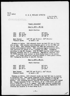 USS TULAGI > War Diary, 6/1/44 to 7/31/44