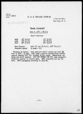 USS TULAGI > War Diary, 6/1/44 to 7/31/44