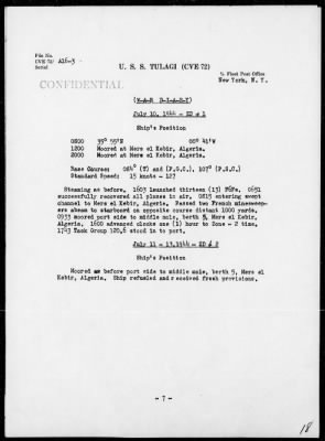 USS TULAGI > War Diary, 6/1/44 to 7/31/44