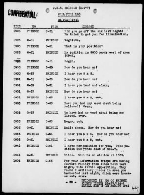 Thumbnail for USS PRINGLE > Rep of Ops, During the Seizure & Occupation of Trinian Is, Marianas, 7/24/44 to 8/12/44