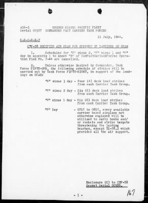 COMTASKFOR 58 > Rep of Ops in Support of the Capture of the Marianas Is, 6/11/44 to 8/10/44