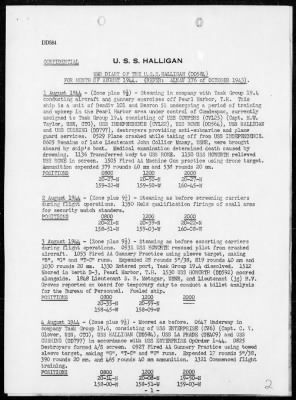 USS HALLIGAN > War Diary, 8/1-31/44