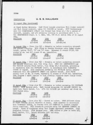 Thumbnail for USS HALLIGAN > War Diary, 8/1-31/44