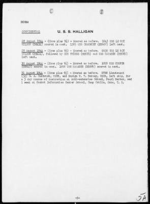 Thumbnail for USS HALLIGAN > War Diary, 8/1-31/44