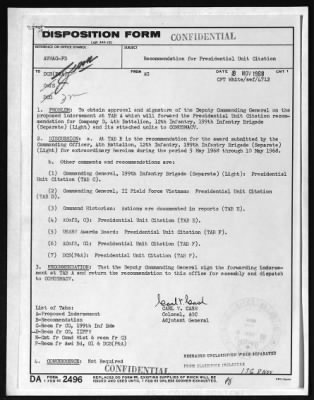 Thumbnail for Company D, Fourth Battalion, 12th Infantry, 199th Infantry Brigade (Separate) (Light) > 1970