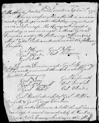 Thumbnail for Orderly Books > 15 - Orderly Books. Aug 31, 1776-Oct 4, 1776