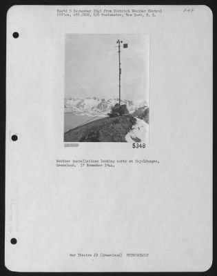 General > Weather Installations Looking North At Skjoldungen, Greenland.  17 November 1944.