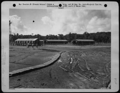 Thumbnail for General > Mess Hall And Barracks At Gallion Field, French Guiana.  15 July 1943.