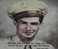 US AAC Portrait of B-24 Aerial Gunner/Radio Operator S/Sgt Mike Chiodo (KIA '44)