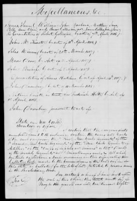 Thumbnail for Miscellaneous Volumes > 175 - Record of Pay and Service of Officers and Men of Virginia and New York. 1781-1818