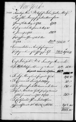 Thumbnail for Miscellaneous Volumes > 142 - Record of Disbursements, Paymaster General's Office, New York. 1788