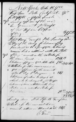 Thumbnail for Miscellaneous Volumes > 142 - Record of Disbursements, Paymaster General's Office, New York. 1788