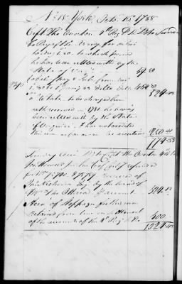 Thumbnail for Miscellaneous Volumes > 142 - Record of Disbursements, Paymaster General's Office, New York. 1788