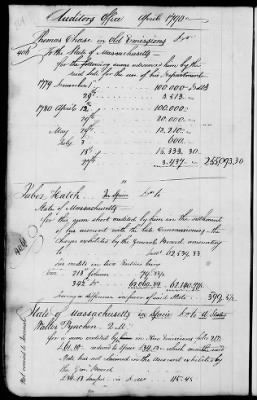 Thumbnail for Miscellaneous Volumes > 101 - Record of Accounts of the Commissioner for Settling the Accounts of the Quartermaster General's Department. May 1786-Mar 1789 and Apr 1790