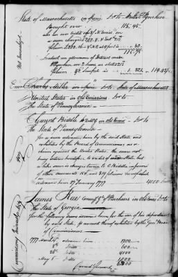 Thumbnail for Miscellaneous Volumes > 101 - Record of Accounts of the Commissioner for Settling the Accounts of the Quartermaster General's Department. May 1786-Mar 1789 and Apr 1790