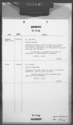 2 - Miscellaneous File > 408 - Cables - In Log, ETOUSA (Gen Lee), Feb 11-20, 1945