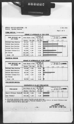 2 - Miscellaneous File > 425 - Statistical Summary, SOS, ETO and Progress Report, SGS, ETO, February 1944