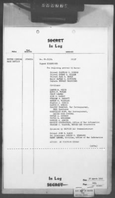 Thumbnail for 2 - Miscellaneous File > 412 - Cables - In Log, ETOUSA (Gen Lee), Mar 25-31, 1945