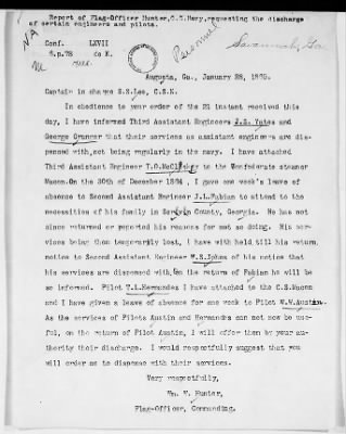 Thumbnail for NA - Complements, rolls, lists of persons serving in or with vessels or stations > C.S.S. New Orleans-Yorktown