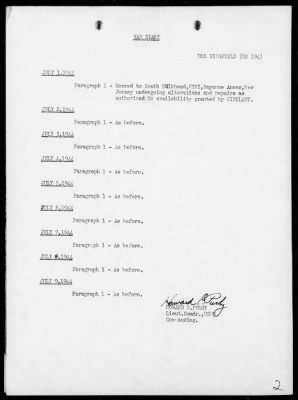 Thumbnail for USS WINGFIELD > War Diary, 7/1/44 to 8/31/44