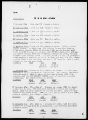 USS HALLIGAN > War Diary, 9/1-30/44