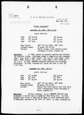 USS TULAGI > War Diary, 9/1-30/44