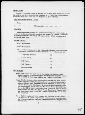 NAV COM WESTERN TASK FORCE > Preliminary Rep of the Amphibious Invasion of Southern France, 8/9/44 - 9/25/44