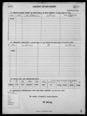 Thumbnail for VMB-413 > ACA Form Rep #116 - Rep of Bombing of Kahili Area, Bougainville, on 9/22/44