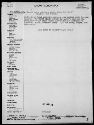 Thumbnail for VMB-413 > ACA Form Rep #116 - Rep of Bombing of Kahili Area, Bougainville, on 9/22/44