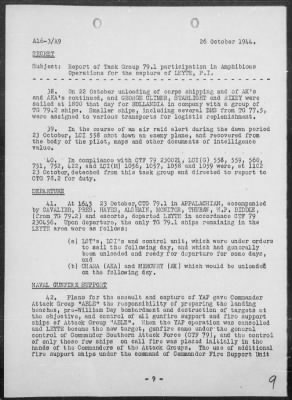 Thumbnail for COM PHIB GR 3 > Rep of Participation in Amphibious Ops the Capture of Leyte Is, Philippines, 9/15/44-10/23/44