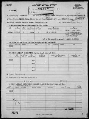 Thumbnail for VMB-413 > ACA Form Reps #117 & #119 - Rep of Heckling Missions Against the Kahili Area, Bougainville, 9/21-23/44